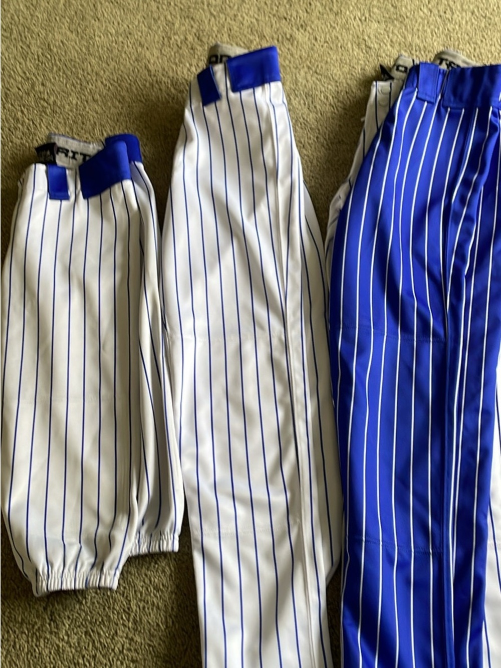 Triton Custom Blue and White Pinstripe Baseball Pants